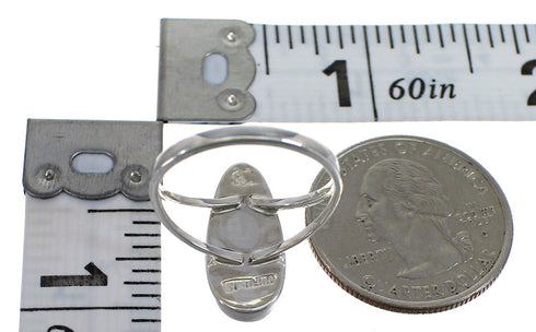 Multicolor Inlay Southwestern Sterling Silver Ring Size 5-1/2 WX75131